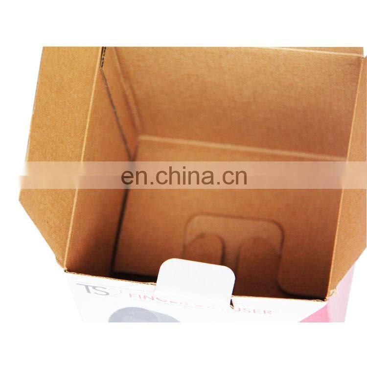 Factory Price Fluting Paper Flip Top Tuck in Bottom Buckle in Corrugated Paper Hair Dryer Packaging Box