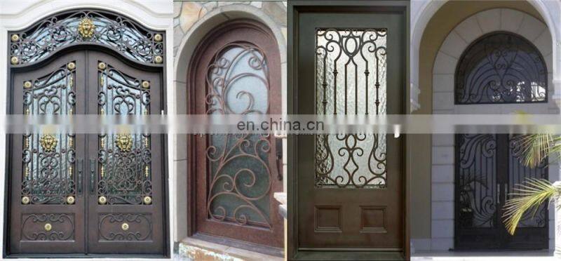 Wholesale mexican & india iron doors with double glass