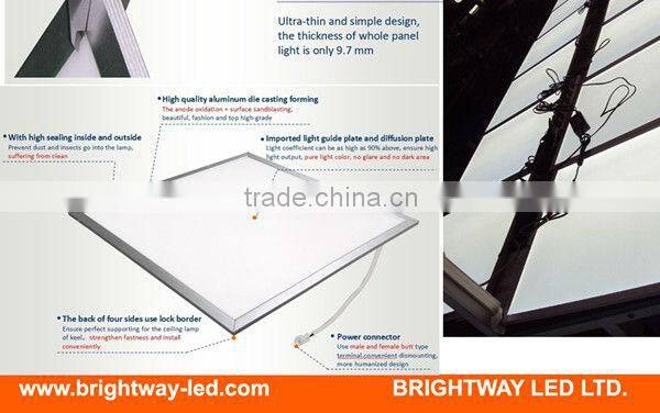 High CRI pure white 72w led drop ciling light panels