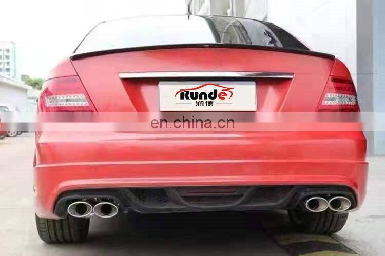 Runde FRP Material WD Style Body Kit Front Rear Bumper Side Skirts Fender For 2012-2014 Mercedes Bens C-Class w204 body kit
