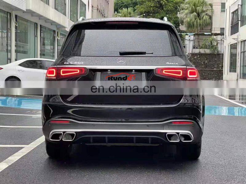Runde PP Material Body Kit Front Bumper Rear Bumper Grille Exhaust Upgrade to GLS63 AMG For 2019-Mercedes-Benz GLS X167 Body Kit