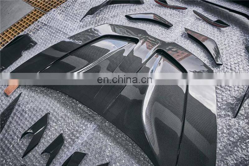Runde Dry Carbon Fiber Kits For Lamborghini Huracan 580 610 EVO Upgrade Paktechz Body Kit Hood Front Rear Lip Fender Spoiler
