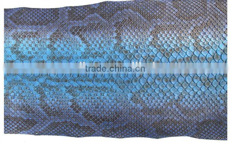 High Quality Turquoise color Unisex Genuine Real Python Skin leather Short Wallet for Women