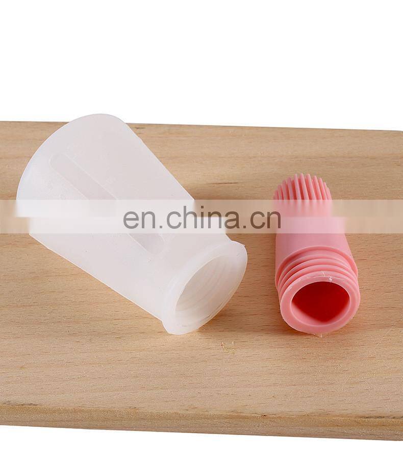Barbecue Oil Brush Oil Dispenser with Brush High Temperature Resistant Silicone Oil Bottle with Brush Kitchen Baking Gadgets