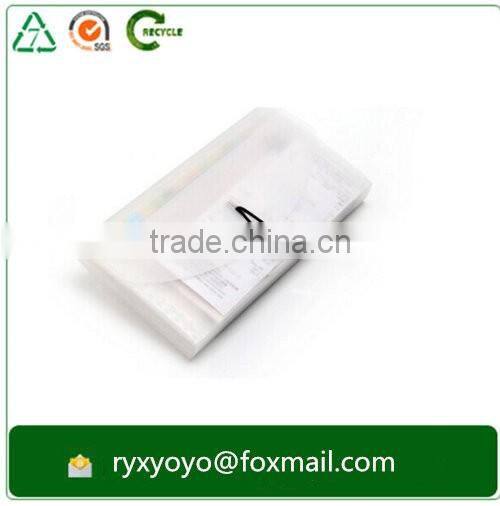 frosted pp expanding folder wallet hard plastic accordion folder with string closure