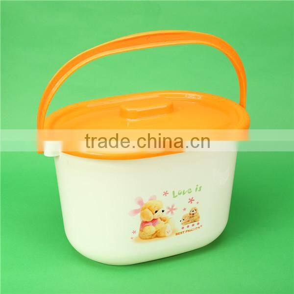Recyle Pink 36cm Height Plastic Bucket with Metal Handle