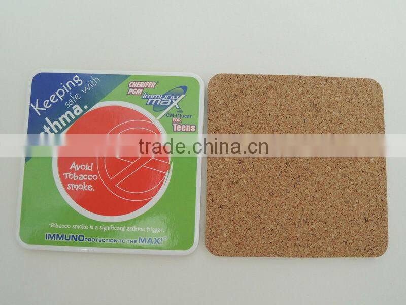 cork board coaster set in bulk, beer drink coaster in a set with box