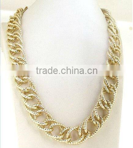 Chunky Double Twisted Light Gold Colour Aluminium Curb Link Chain