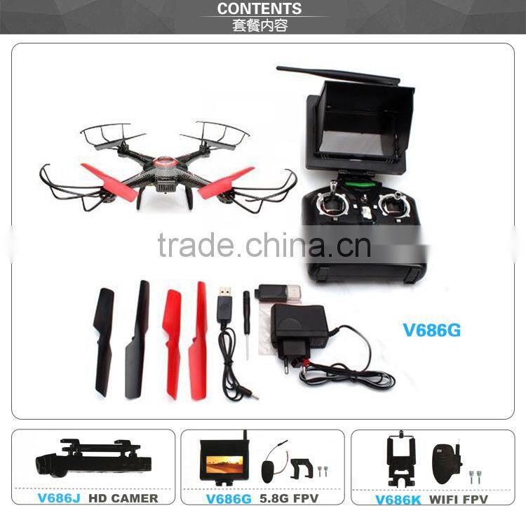 2015 v686g hot sale rc drones Shantou Chenghai Toy Factory WL Toys V686G 2.4G 4CH 3D Rolling Fly Headless Quad Copter