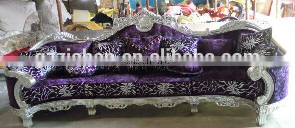 Graceful European noble living room wooden sofa sets