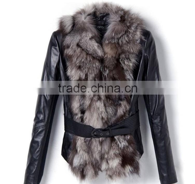 fox fur leather down