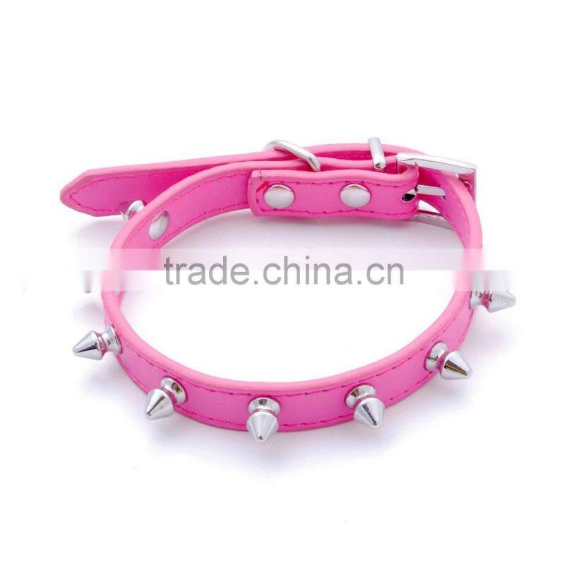 Wholesale pet supplies plain pet collars personality bullet nail dog collar