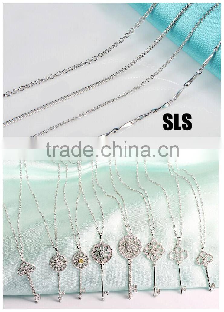 Butterfly shape German silver pendant WITH cubic CZ&Rhodium ,and Exporting natural gemstone pendant of KEY