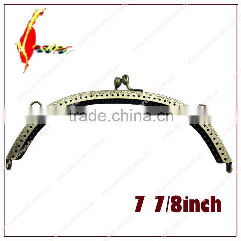 7 7/8inch Antique-brass metal purse frame