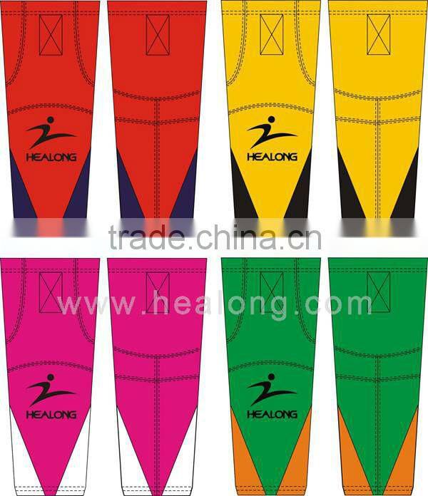 Top Quality Sewing Ice Hockey Socks Custom Design Bright Colors