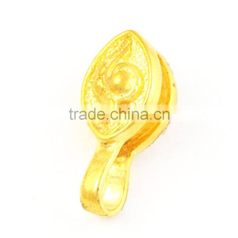 Fashion Pendant Findings, Brass Crimp Pinch, P7366