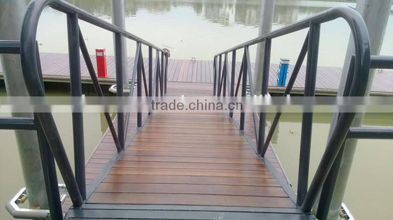 marina dock with Merbau decking