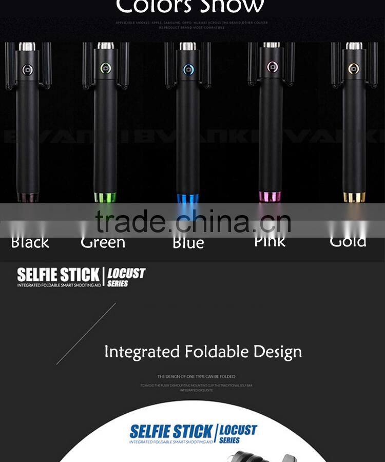 Mini selfie stick 2015 new product foldable wired selfie stick for smart phone distributors canada