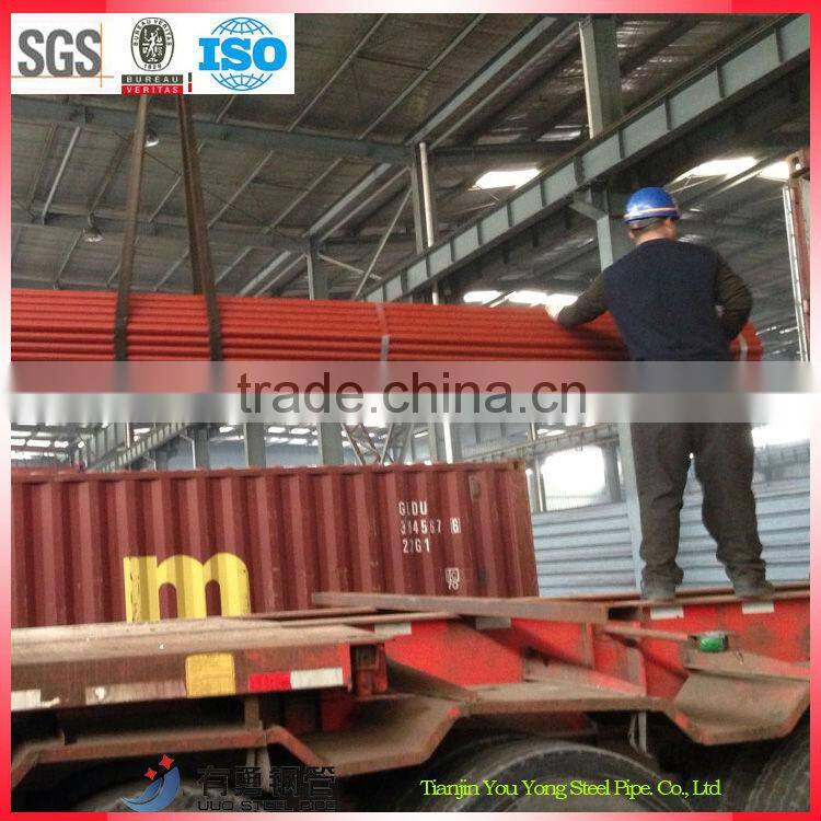 q235 yield tensile strength construction scaffold steel round pipe in stock