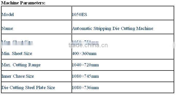 1050ES Automatic Stripping Die Cutting Machine