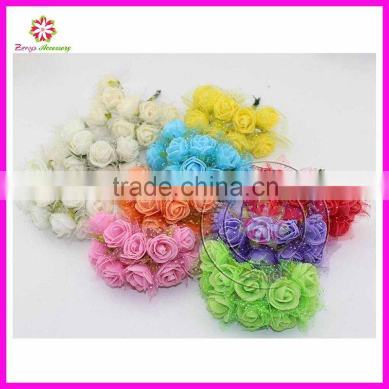 6cm head Multicolor handmade 5 layer thicken pe foam rose flower head artificial rose flowers(50pcs)