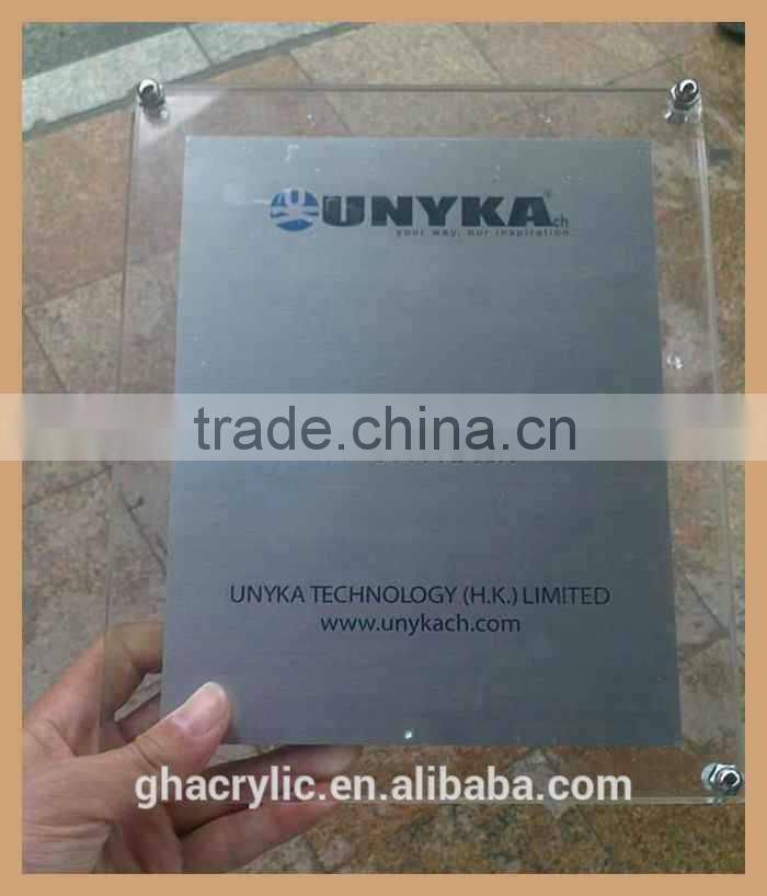 GH-P0018 arcylic wall mounted picture frames, wall clock picture frame