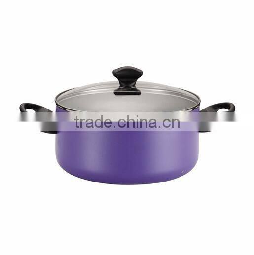 Large Purple Hot Sale Aluminum Cooking Pot Induction Stock Pot For Sale