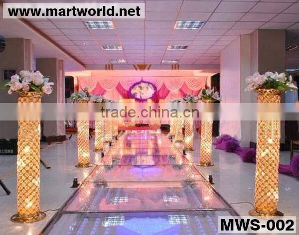 wedding LED pillar wedding crystal column wedding column decoration(MWS-002)