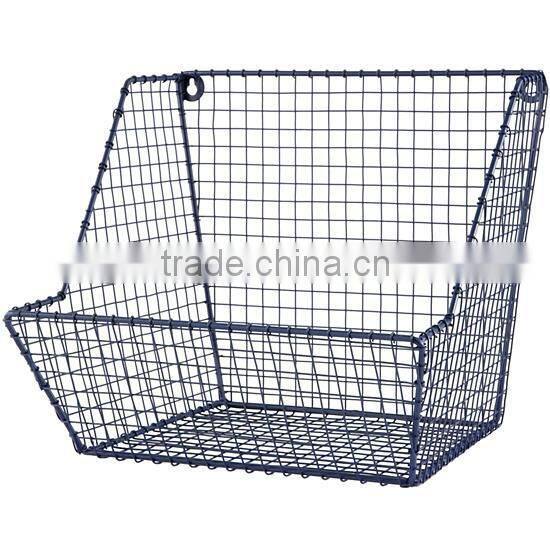 Blue Down to the Wire Wall Bin 14"Wx12"Dx12"H