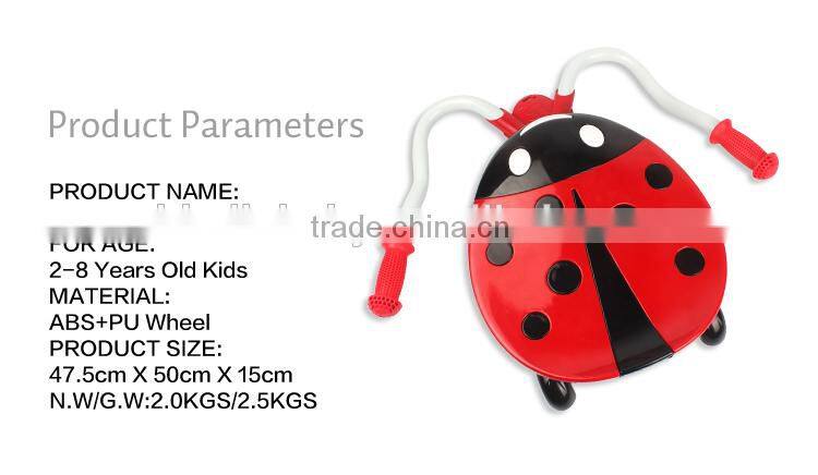 Hot Sale ABS Plastic Lady beetle Electric Ride On Car for kids
