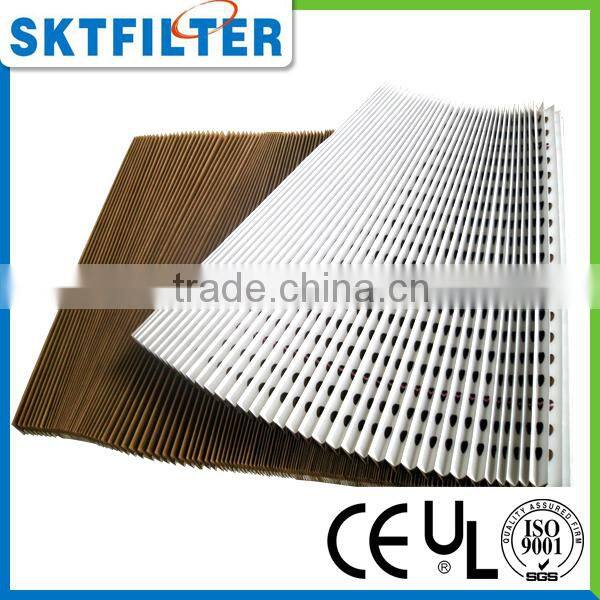 Folded dry-type paint filter paper used in spray booth