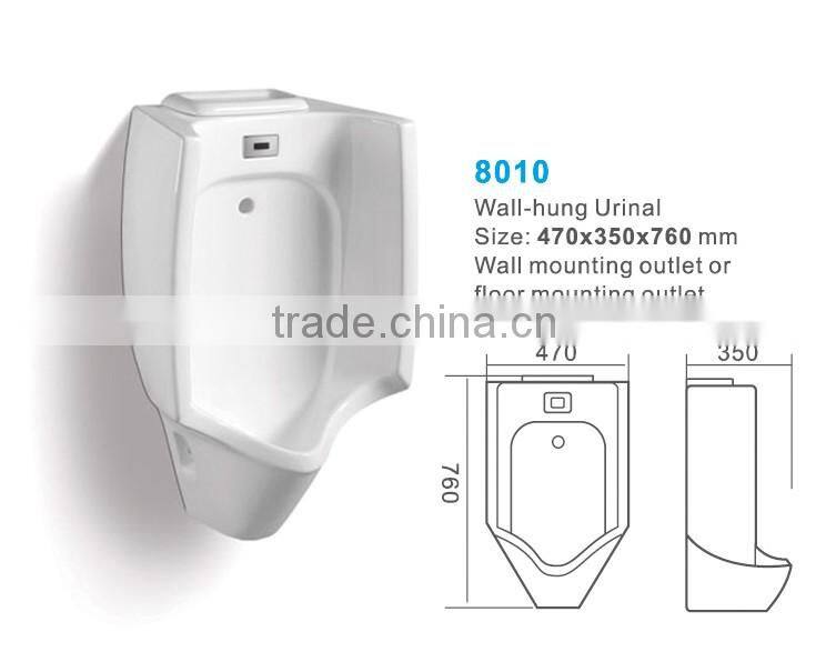 Sanitary ware bathroom wall hung urinal with sensor