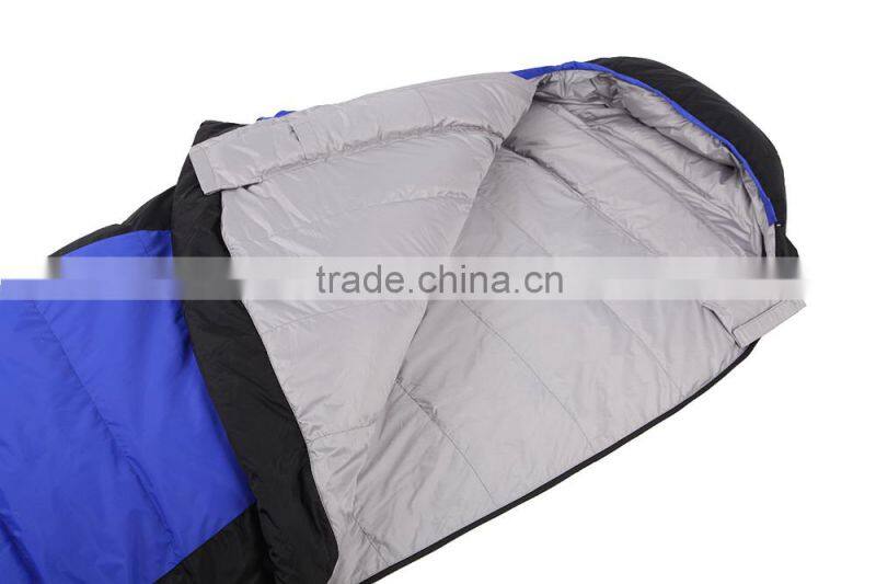 Outdoor light camping heated mummy minion down sleeping bag