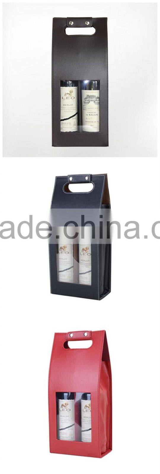 Custom cardboard black wine carrier