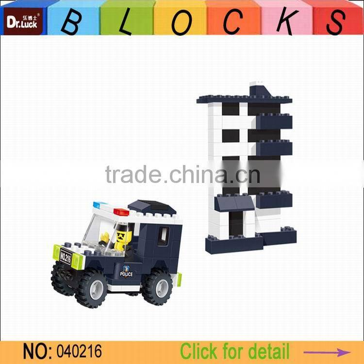 ABS mini Police Car Block toy Set police bricks