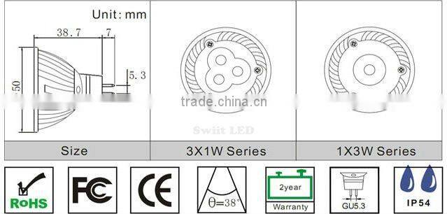 Hot-Sale High Lumen 3W RGB LED Spotlight with Remote Controller