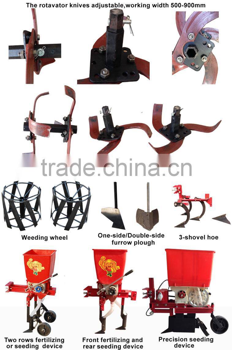 Farm gasoline engine grass cutting tiller machines