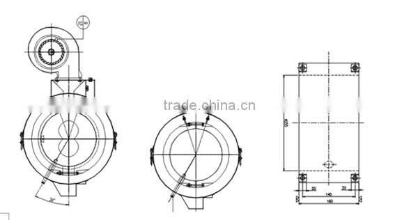 Cast aluminum heater for blowing moulding machine