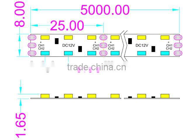 Tears light LED Strip SMD3014 Double Side Lighting