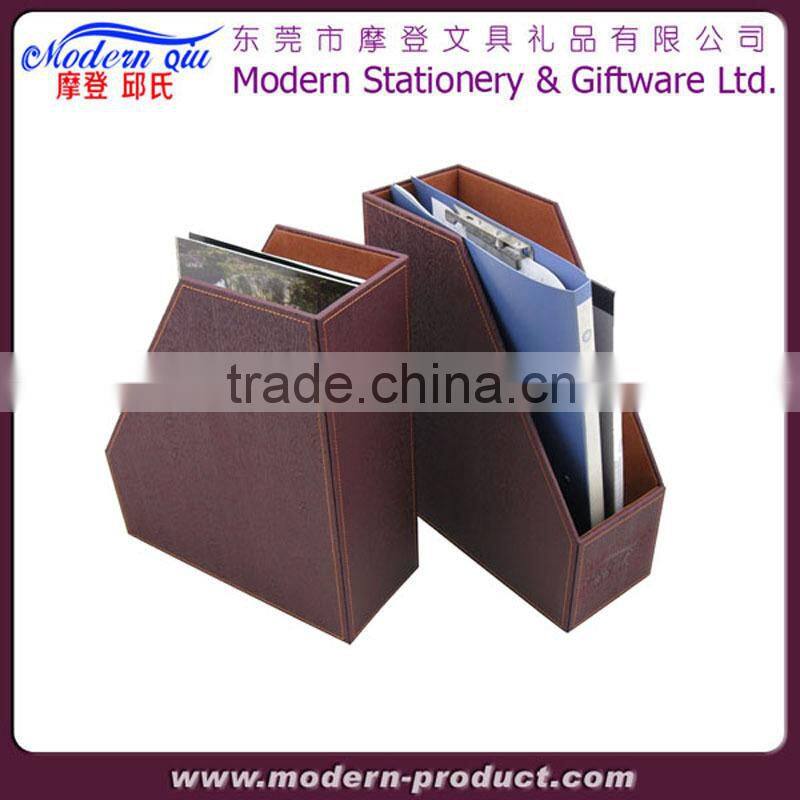 PVC Foldable Desktop Leather Felt Magazine Holder