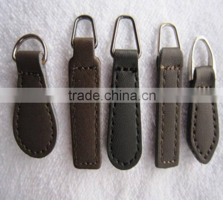 Creative customized black Leather Label for fashion lady garments