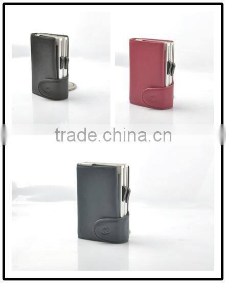 Leather mens wallets PU credit card holder