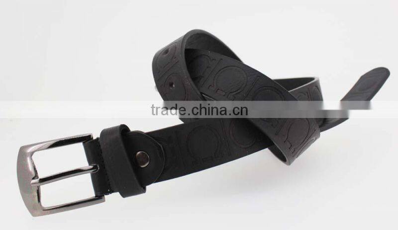 1 INCH Men's fashion Black PU leather belt casual waist belt for jeans