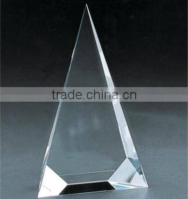 2015 new cheap glass trophy crystal blank