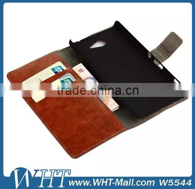 Cheap Mobile Phone Cases Leather Flip Case for Sony Xperia M2 Mobile Phone Case