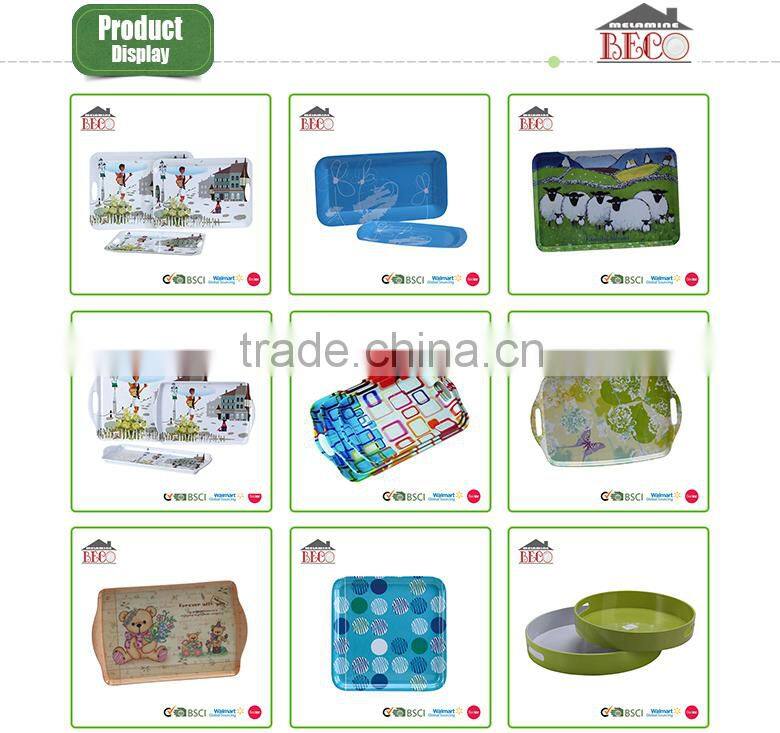 China professional export fashion eco-friendly melamine drink tray