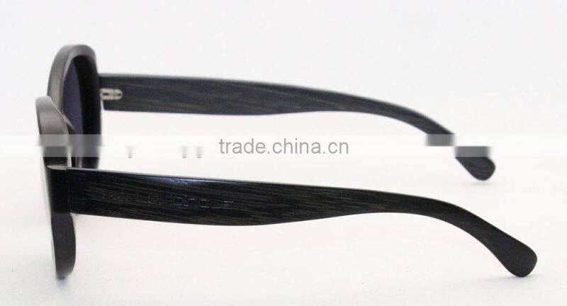 JM571 Handmade Polarized Purple Mirror Lens Bamboo Wood Sunglasses China