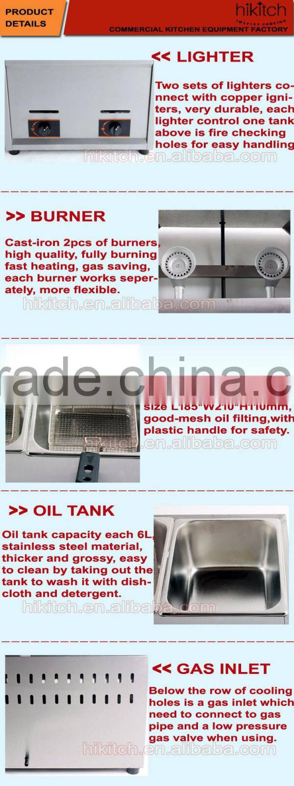 gas donuts fryers LPG propane deep fryer best price for commercial restaurant kitchen
