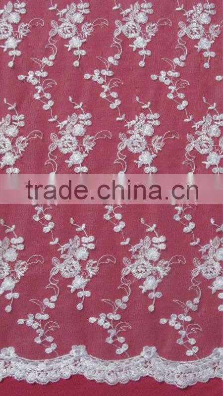Embroidery English Lace Ivory Manufacture Guangzhou