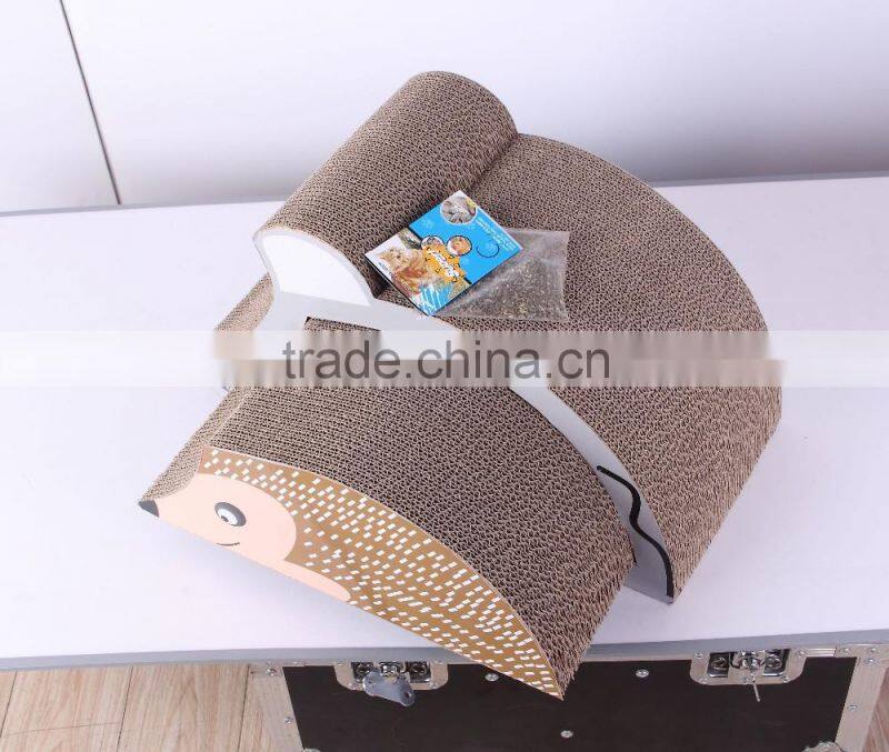 Mouse shaped premium cat scratcher tow in one lounge bed
